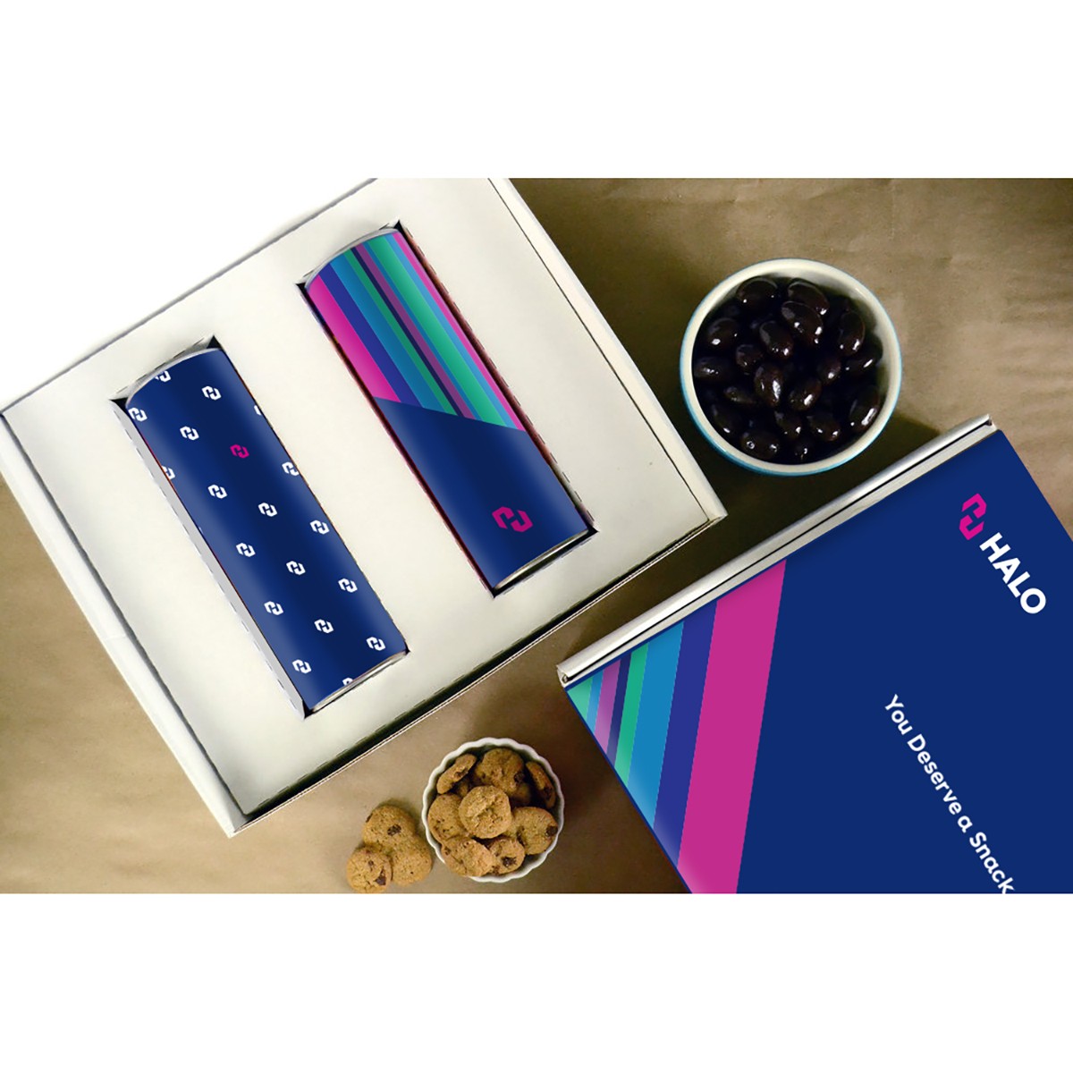 Branded merchandise coffee and cookies